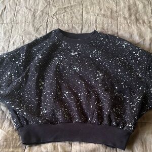 Nike Black and White Speckled Kids Sweatshirt